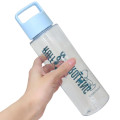 Japan Peanuts Reusable Clear Water Bottle 500ml - Snoopy & Woodstock : Light Blue Joe Cool - 2