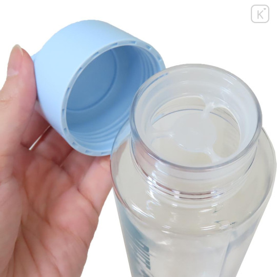 Japan Peanuts Reusable Clear Water Bottle 500ml - Snoopy & Woodstock : Light Blue Joe Cool - 3