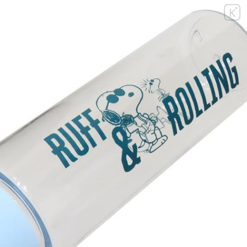 Japan Peanuts Reusable Clear Water Bottle 500ml - Snoopy & Woodstock : Light Blue Joe Cool - 4