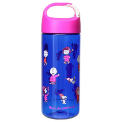 Japan Peanuts Reusable Clear Water Bottle 540ml - Snoopy : Winter Blue Pink