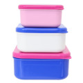 Japan Peanuts Nesting Food Storage Container Set - Snoopy & Woodstock : Winter Blue Pink - 2