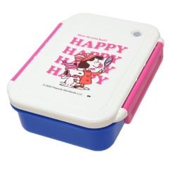 Japan Peanuts Bento Lunch Box 500ml - Snoopy : Winter Blue Pink