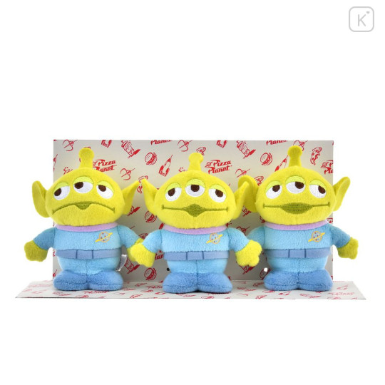 Japan Disney Store StanDs Plush Toy Set - Toy Story Little Green Men Aliens : Self-Standing - 1