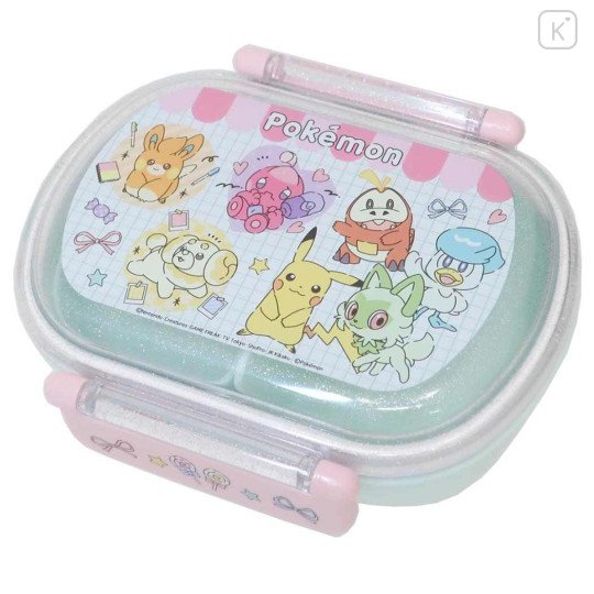 Japan Pokemon Bento Lunch Box 360ml - Popping Up Mint Pink - 1