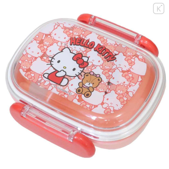 Japan Sanrio Bento Lunch Box 270ml - Hello Kitty & Tiny Chum : Red Pink - 1