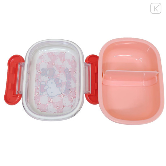 Japan Sanrio Bento Lunch Box 270ml - Hello Kitty & Tiny Chum : Red Pink - 3
