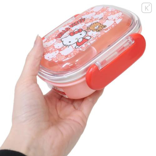 Japan Sanrio Bento Lunch Box 270ml - Hello Kitty & Tiny Chum : Red Pink - 4