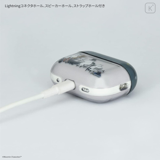 Japan Moomin AirPods Pro 2 / Pro 1 Soft Case - Moomintroll : Night - 5