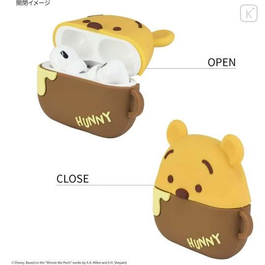 Japan Disney AirPods Pro 2 / Pro 1 Silicone Case - Pooh - 3