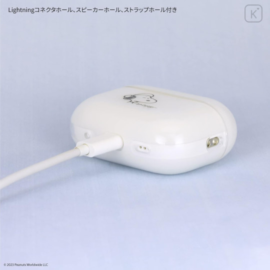 Japan Peanuts AirPods Pro 2 / Pro 1 Soft Case - Snoopy : White - 5