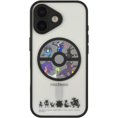 Japan Pokemon IIIIfit Plump Frame iPhone 17 Case with MagSafe - Gengar & Umbreon : Black