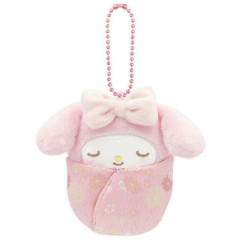 Japan Sanrio Ball Chain Swaddle Mascot - My Melody : Japanese Pattern