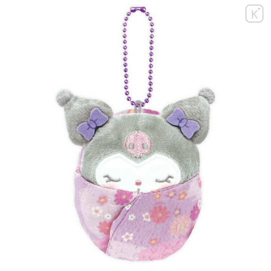 Japan Sanrio Ball Chain Swaddle Mascot - Kuromi : Japanese Pattern - 1