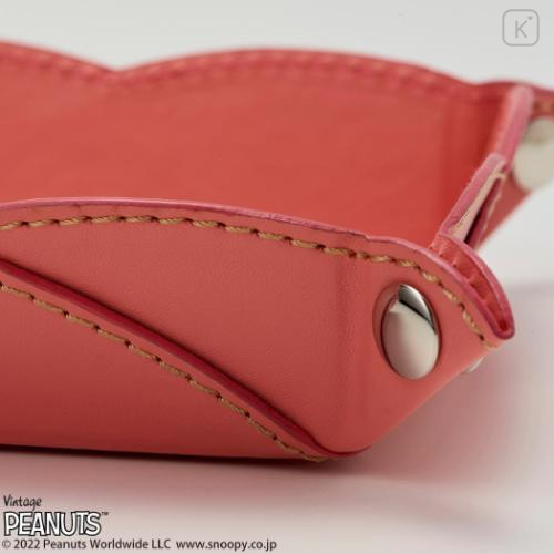 Japan Peanuts Desk Organizer Accessory Tray - Snoopy : Orange Wondering That Buzz - 5