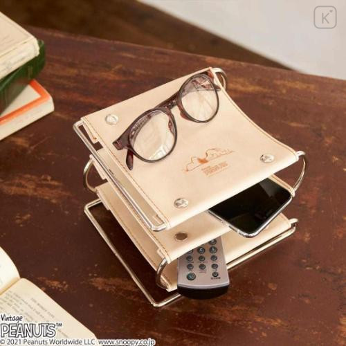 Japan Peanuts Desk Organizer Accessory Stand - Snoopy : Ivory Wondering That Buzz - 4