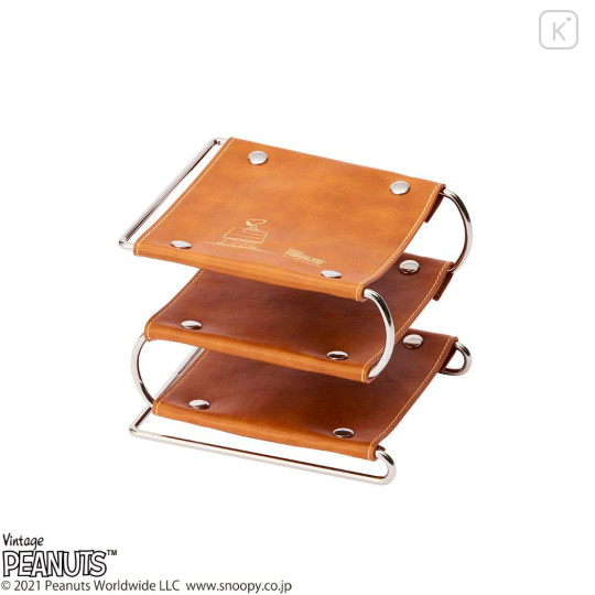 Japan Peanuts Desk Organizer Accessory Stand - Snoopy : Brown Wondering That Buzz - 1