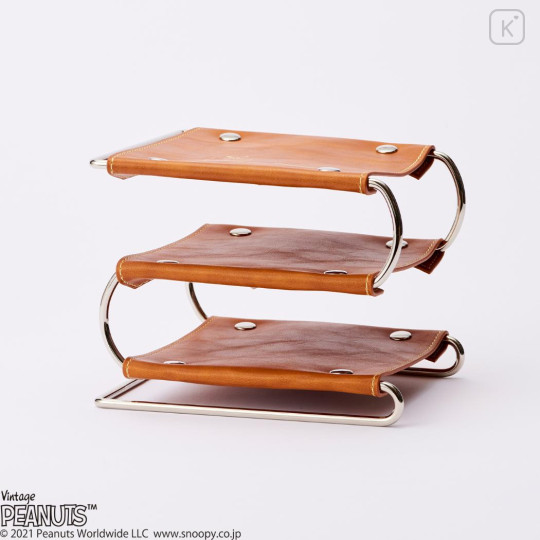 Japan Peanuts Desk Organizer Accessory Stand - Snoopy : Brown Wondering That Buzz - 3