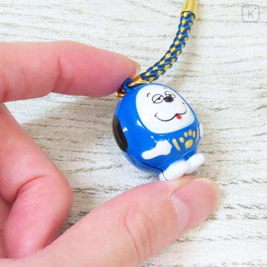 Japan Peanuts Tiny Charm Face-shaped Bell Netsuke - Snoopy : Brother Olaf Lucky Daruma - 2