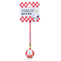 Japan Peanuts Tiny Charm Face-shaped Bell Netsuke - Snoopy : Lucky Daruma