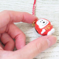 Japan Peanuts Tiny Charm Face-shaped Bell Netsuke - Snoopy : Lucky Daruma - 2
