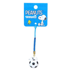 Japan Peanuts Tiny Charm Bell Netsuke - Snoopy : Soccer Football