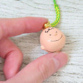Japan Peanuts Tiny Charm Face-shaped Bell Netsuke - Charlie - 2