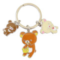 Japan San-X Metal Charm Keychain - Chairoikoguma & Korilakkuma & Rilakkuma : Honey New Friend - 1