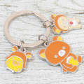 Japan San-X Metal Charm Keychain - Kiiroitori & Korilakkuma & Rilakkuma : Cosplay Rilakkuma - 2