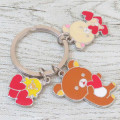 Japan San-X Metal Charm Keychain - Kiiroitori & Korilakkuma & Rilakkuma : Red Heart Love - 2