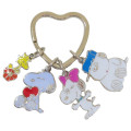 Japan Peanuts Metal Charm Keychain - Snoopy & Woodstock : Sibling Love - 1