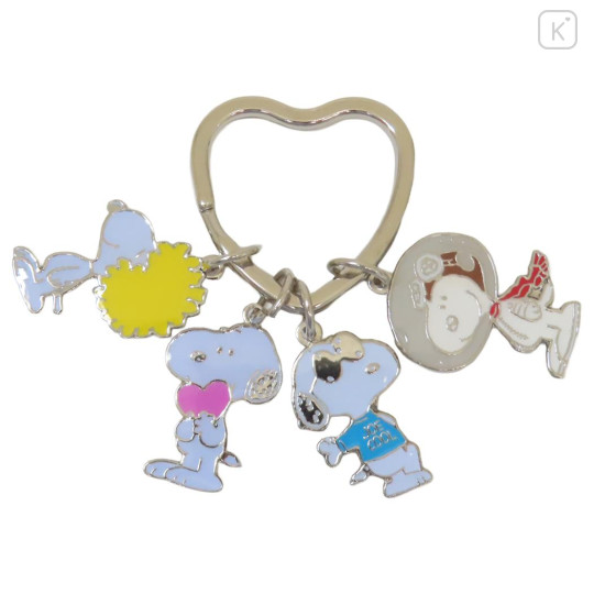 Japan Peanuts Metal Charm Keychain - Snoopy : Cosplay Joe Cool - 1