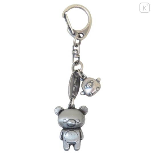 Japan San-X Die-cast Metal Keychain - Kiiroitori & Rilakkuma : Silver - 1