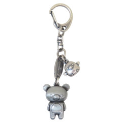 Japan San-X Diecast Charm Keychain - Kiiroitori & Rilakkuma : Silver