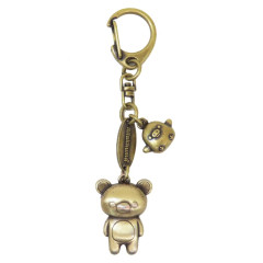 Japan San-X Die-cast Metal Keychain - Kiiroitori & Rilakkuma : Brass