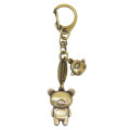 Japan San-X Die-cast Metal Keychain - Kiiroitori & Rilakkuma : Brass - 1
