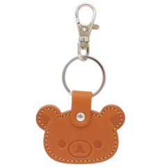 Japan San-X Leather Embossed Keychain - Rilakkuma : Face
