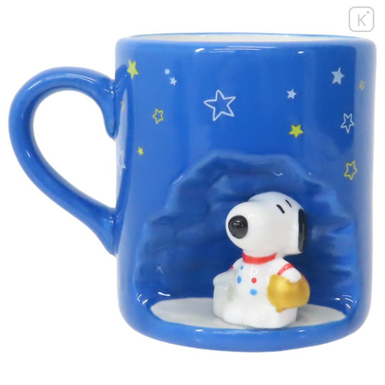 Japan Peanuts Famous Scene Mug - Snoopy : Astronaut Starry Star Night - 1