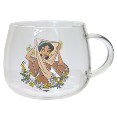 Japan Disney Glass Mug - Jasmine : Flower