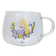 Japan Disney Glass Mug - Rapunzel : Flower