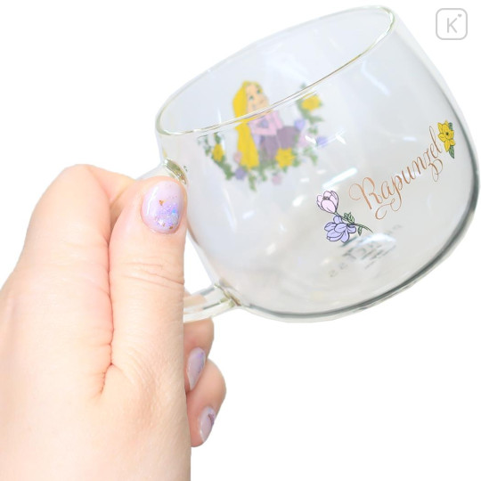 Japan Disney Glass Mug - Rapunzel : Flower - 2