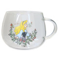 Japan Disney Glass Mug - Aurora : Flower - 1