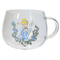 Japan Disney Glass Mug - Cinderella : Flower - 1