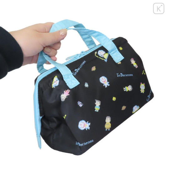 Japan Doraemon Insulated Cooler Lunch Bag - Doraemon : Pixel Black - 2