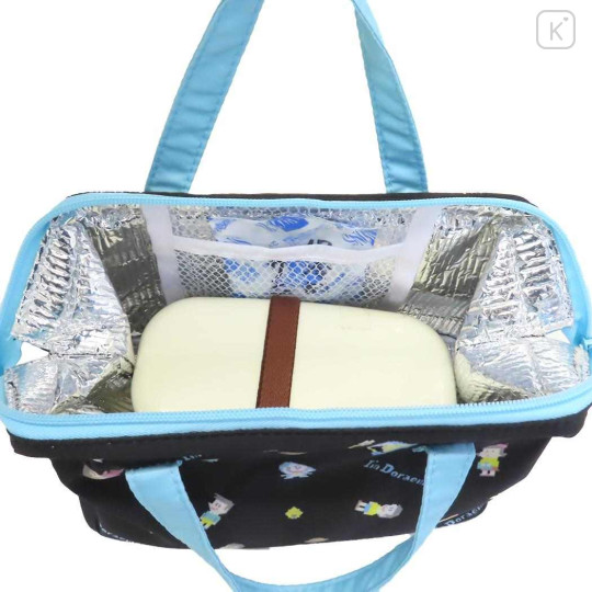 Japan Doraemon Insulated Cooler Lunch Bag - Doraemon : Pixel Black - 3