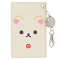 Japan San-X Pass Case Card Holder & Reel - Korilakkuma : Face - 1