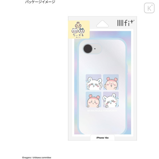 Japan Chiikawa IIIIfit Clear iPhone 17e / 16e Case - Furuhonya Kani-chan & Momonga - 6