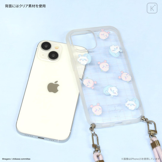 Japan Chiikawa IIIIfit Loop iPhone 15 Pro Case - Furuhonya Kani-chan & Momonga - 3
