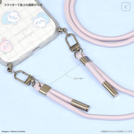 Japan Chiikawa IIIIfit Loop iPhone 15 Pro Case - Furuhonya Kani-chan & Momonga - 4