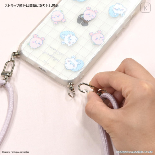 Japan Chiikawa IIIIfit Loop iPhone 15 Pro Case - Furuhonya Kani-chan & Momonga - 5
