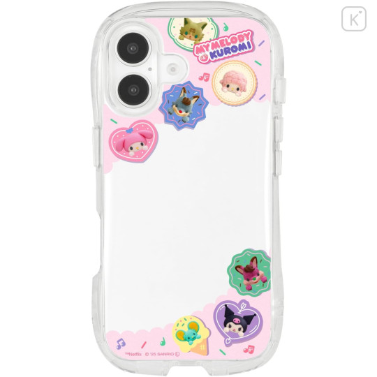 Japan Sanrio Crystal Clear iPhone 16 Case - Kuromi & My Melody : Netflix - 1